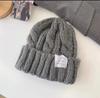 2021 Gorro de lana de punto grueso para mujer Otoño e Invierno Todo fósforo Cabeza grande Verde Suelto ins Moda