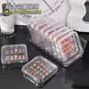 Caixa de armazenamento transparente em acrílico para nail art, estojo expositor à prova de poeira para unhas postiças, com tampa, caixa portátil para joias e strass, atacado