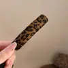Presilha Triângulo Estampa de Leopardo Vintage para Cabelo da Testa, Presilha Lateral, Simples Versátil para Franja, Nova Presilha de Cabelo Outono/Inverno
