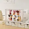 Armário de Exposição para Figuras Pop Mart Caixas Surpresa Armazenamento Exibição Suporte de Exibição à Prova de Poeira Acrílico Transparente Armário de Armazenamento para Caixas Surpresa