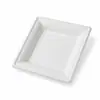 Platos de papel desechables, utensilios de degustación DIY hechos a mano, platos de pulpa de papel para pintar biodegradables, blancos hechos a mano