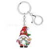 Gnomo Navideño Transfronterizo Adorno Acrílico Decoración de Árbol Papá Noel Bolsa de Dibujos Animados Llavero Acrílico