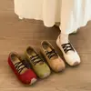 Bailarinas de cordones estilo francés para mujer, nuevo modelo otoño 2026, zapatos Mary Jane de suela blanda para combinar con faldas, adecuados para ir al trabajo