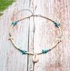 Collar de Cadena Clavicular para Dama con Colgante de Concha de Cuerda Turquesa Simple de Venta Caliente de Amazon Transfronterizo, Estrella de Mar de Color Mixto, Venta al por Mayor