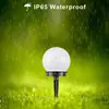 Lámpara de jardín con bombilla solar insertada lámpara de jardín insertada bombilla redonda blanca bola de onda lámpara de jardín con bombilla solar insertada