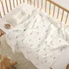 Toalla de baño de gasa 110*110cm toalla de baño para bebé algodón gasa de seis capas de alta densidad manta edredón para bebé