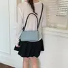 Bolsa Rétro Fosca com Cores Contrastantes, Bolsa de Ombro Versátil e Simples com Design de Nicho, Bolsa de Axila Feminina, Bolsa Baguete