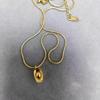 Design de moda luz luxo mini ouro 18K pequeno lingote de osso de cobra colar fino feminino Lucky Lucky clavícula cadeia presente