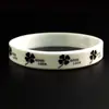 Pulseira de Silicone Boa Sorte com Padrão de Trevo de Quatro Folhas Esculpido em Rebaixo Pulseira Amor Luz do Sol para Homens e Mulheres