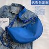 Nova Bolsa Diagonal de Lona com Logo Personalizado Elegante Casual Nylon para o Dia a Dia Bolsa Dumpling Filme de Couro Impermeável Presente Promoção