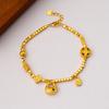 Pulsera Dorada Tuo Patrón Martillo Shajin Nueva para Mujer Método Antiguo Oro Roto Pulsera de Alta Calidad para Regalo de Novia Tejido Flash