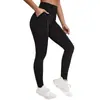 Novedad 2022 Malla Bolsillo Grande Cintura Alta Levanta Glúteos Adelgaza Abdomen Elástico Yoga Fitness Pantalones Largos de Nueve Puntos para Mujer