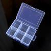 Caja de almacenamiento de escritorio de plástico con rejilla, 10, 15 y 24 botones transparentes, para accesorios de pesca, joyería y cosméticos.