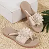 Sandalias de Verano Transfronterizas Europeas y Americanas, Estilo Nuevo Simple 2025, Talla Grande Moda Exportación Sandalias Tejidas Venta al por Mayor Talla Grande