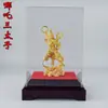 Veludo Dourado Magia Menino Nezha Terceiro Príncipe Enfeites Sala de Estar Mesa de Escritório Enfeites Criativos Bar de Vinhos Decorações para Casa