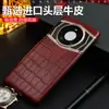 Funda de Piel Genuina para Teléfono Huawei Mate 40Pro 40e Lujosa de Negocios para Hombres y Mujeres con Estampado de Cocodrilo de Piel de Vaca