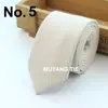 Nova Moda Cor Sólida Camurça Gravata Noivo Couro Gravata Masculina Cor Sólida Couro Macio Veludo Cotelê Gravata