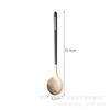 Cuchara redonda pequeña de acero inoxidable 304 transfronteriza, cuchara creativa para mezclar café, cuchara con cara sonriente, cuchara para postre, leche y té.