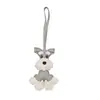 Colgante de Bolso para Cachorro Schnauzer Llavero de Perro de Cuero PU Adorno Regalo Venta al por Mayor Moda Accesorio para Viajero