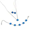 Pulsera, Collar, Pendientes de Flor de Cinco Hojas de Color Acero de 13 mm de Alta Venta, No se Desvanecen, Trébol de Cinco Hojas de Nácar, Joyería de Moda Versátil, Fábrica