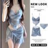 Traje de Baño Bikini para Mujer 2025 Nuevo Conjunto de Tres Piezas de Gama Alta Dividido Cubre Piel Conservador Vacaciones en la Playa Nicho Aguas Termales