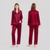 Pijama de Ropa de Casa para Mujer, Conjunto de Manga Larga, Para Regalo, Estilo de Exportación de Verano de Alta Gama, Pijama Popular de Seda