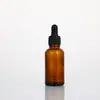 Frasco Personalizado de 30ml para Óleo Essencial, Frasco Pequeno Vazio, Frasco de Vidro Marrom de Alta Qualidade à Prova de Luz com Conta-gotas Pump, Frasco de Essência