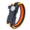 Pulseira de sobrevivência multifuncional corda de paraquedas de 7 fios trançada Pulseira com bússola e pederneira pulseira de corda de segurança apito de sobrevivência