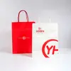 Bolso de Papel de Embalaje Marrón Personalizado Bolsa de Regalo Engrosada Logo Imprimible Café Té de Leche Pastelería Bolsas de Papel para Llevar
