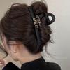 Pinza negra extragrande para el cabello de 15 cm, pinza de tiburón multinivel, pinza mate, adorno para la cabeza, horquilla, parte posterior de la cabeza femenina