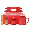 Copo Rápido Cultural e Criativo Estilo Chinês Cidade Proibida com Tampa Caneca de Cerâmica para Escritório Copo com Separação de Chá e Água Caixa de Presente de Alta Qualidade Lembrança
