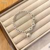 Pulsera Paz y Alegría de Plata Electrochapada Diseño Original Estilo Antiguo Versátil Personalizado Regalo de San Valentín para Novia y Esposa