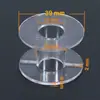 Estrutura de Indutor Transparente ABS Divisor de Frequência Bobina de Indutor Oca Carretel Suporte Redondo de Plástico Carretel de Fio Integrado Áudio