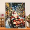 Pintura al óleo digital de Santa Claus transfronteriza para colorear DIY, diseño personalizado basado en imágenes proporcionadas, pintura decorativa acrílica para principiantes, venta al por mayor