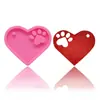 Superficie de Espejo Forma de Corazón Pata de Oso Molde de Silicona DIY Resina de Cristal Llavero Fabricación de Joyería Artesanal Molde