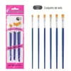 Caneta de Nylon Plástico Gou Line Rod Caneta de Pintura a Óleo Digital Caneta de Pintura de Gesso de Cabeça Chata DIY para Crianças Caneta de Pintura Acrílica Atacado