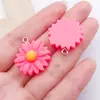 Accesorios para joyería DIY de resina: Pastel de pitahaya rojo rosa, colgante arcoíris, aretes hechos a mano, llavero, adorno colgante