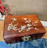 Mejor Producto Anual: Caja de Almacenamiento de Palo de Rosa Birmano, Caja de Joyería de Madera Maciza de un Solo Panel con Cerradura para Joyería y Documentos