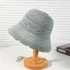 Chapéu de Tricô Versátil Estilo Japonês para Mulheres, Cor Sólida, Respirável, Aba Larga, Chapéu Pescador Emagrecedor, Chapéu Balde com Proteção Solar