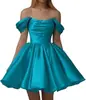 Vestido Corto de Cóctel de un Solo Hombro Estilo Europeo y Americano Transfronterizo Vestido para Fiesta de Cumpleaños Vestido de Noche Vestido Casual