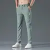 Pantalones Casuales de Seda de Hielo para Hombre Verano Delgados de Secado Rápido Sueltos de Pierna Recta Pantalones Deportivos Resistentes al Desgaste para el Trabajo