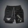 Shorts de Verão para E-commerce Transfronteiriço 2025 Estampa Digital 3D Shorts Casuais Masculinos Respiráveis de Camada Dupla
