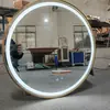 Espelho Inteligente Redondo de Parede Fabricante Atacado Espelho com Moldura de Aço Inoxidável Espelho LED Ultra Claro Espelho de Maquiagem para Lavatório
