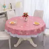 Nova Toalha de Mesa Redonda Grande Impermeável e à Prova de Óleo Sem Lavagem Toalha de Mesa Redonda para Casa e Restaurante Toalha de Mesa Redonda Especial Toalha de Mesa