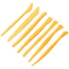 Plástico Auxiliar para Pastelería de Arcilla Cuchillo para Esculpir Arcilla Juego de 7 Piezas Herramientas de Arcilla Suave Amarillas Escultura DIY Modelado Arcilla para Cerámica