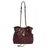 Yuezhi 2026 principios de otoño nueva moda versátil bolso cubo acolchado con cadena para mujer, bolso de hombro y cruzado de gran capacidad