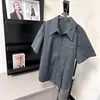 [En stock] Camisa de cadena VC para mujer, nueva camisa de manga corta holgada con diseño de estilo coreano de verano