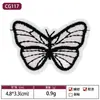 En Stock Envío Gratis Parche Pequeño de Mariposa Bordada Pasador Hecho a Mano Decoración DIY Parche Bordado para Ropa Bolsas Accesorios