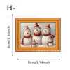 Ciervo Muñeco de Nieve Elementos Navideños Madera Doble Capa Imán para Refrigerador Cocina Navideña Refrigerador Decoración Festiva Accesorios