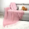 26 Manta de Sofá con Patrón de Piña de Lujo Nórdico Ligero, Manta Tejida, Manta de Oficina, Manta para Siesta, Cubierta de Cama, Manta Individual